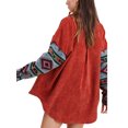 thumbnail image 3 of FAROOT Veste à Manches Longues en Velours Côtelé à Imprimé Mode pour Femmes, 3 of 8