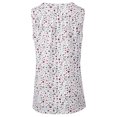 thumbnail image 4 of Innerwin Haut d'Été Col en V Débardeurs pour Femmes Imprimé Floral Boho T-Shirts Blanc L, 4 of 5