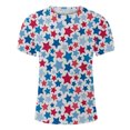 thumbnail image 4 of LSLJS Men's Patriotic Shirts Independence Day Stripes Print T-Shirts Round Neck Short Sleeve Shirts, 4 of 5
