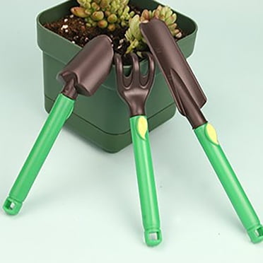 Ensemble de Trois Pièces d'Outils de Jardinage en Plastique pour Enfants Pelle pour Succulentes Pelle à Fleurs Pelle Râteau Jouet pour Enfants