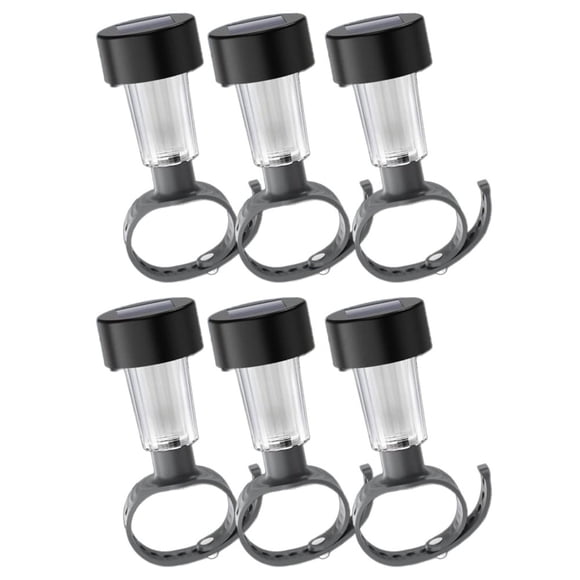 HLONK Lot de 6 Lumières Solaires pour Piscine hors Terre Accessoires de Décoration de Clôture de Piscine Extérieure Lumières Solaires à DEL pour Piscine Éclairage d'Enceinte de Piscine Déco Lumière Chaude 6X Lumières Solaires pour Piscine
