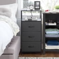 thumbnail image 3 of Mainstays 3 Drawer Fabric Nightstand with USB, 3 of 8