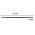 thumbnail image 2 of 200mm Extra Long High Speed Steel HSS Drill Bits For Metal Drilling 2-10mm, 2 of 7