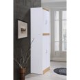 thumbnail image 3 of Hodedah Dining Room Storage 4 Door Kitchen Pantry China Cabinet, White, 3 of 5