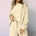 thumbnail image 2 of Timegard Womens Sweatsuits 2 Piece Sets Long Sleeve Tops and Elastic Waisted Drawstring Shorts Running Gym Sets, 2 of 6