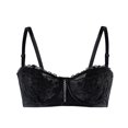 thumbnail image 1 of Bras for Women, Womans Solid Color Thin Style Ventilate No Rims Lace Crystal Glass Ear Bra, 1 of 3