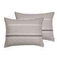 thumbnail image 4 of Ensemble de housse de couette 3 pièces à rayures jacquard gris et bleu HomeTrends, 4 of 4