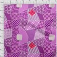 thumbnail image 4 of oneOone Georgette Viscose Purple Fabric Block Sewing Craft Projects Fabric Prints By Yard 42 Inch Wide, 4 of 5