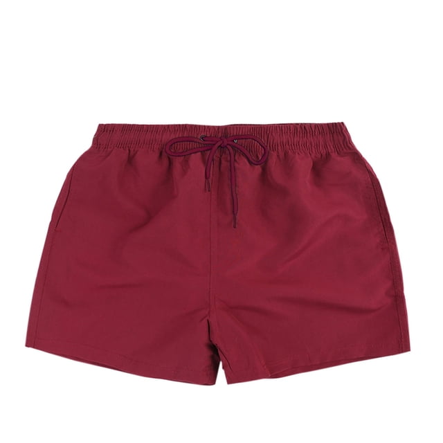 Mens Shorts, Mens Casual Surfing Solid Color Drawstring Elastic Quick-dry Beach Shorts