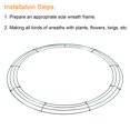 thumbnail image 3 of Unique Bargains 18' Metal Wire Wreath Frame Christmas Holiday Form Hanger, Green 2 Pack, 3 of 5