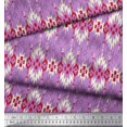 thumbnail image 2 of Soimoi Cotton Voile Fabric Aztec Geometric Decor Fabric Printed Yard 56 Inch Wide, 2 of 3
