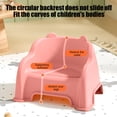 thumbnail image 4 of Pink Kids Stool With Backrest Stackable Plastic Seat Mini Chair For Home Playroom Stackable Kids Stool Ergonomic Design Skidproof Base 12.99 X 10.55 X 9.37 Inches, 4 of 7