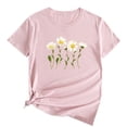 thumbnail image 1 of LUOGENLI T-shirts pour Femme pour Femmes T-shirts pour Dames Frais et Mignon Imprimé Coton Col Rond Manches Courtes Haut 4TG T-shirts pour Femmes T-shirts Graphiques T-shirts Fête de la Saint-Patrick L, 1 of 3