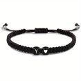 thumbnail image 1 of YSABOXY Heart Initial Bracelets 26 Letters Initial Bracelet A-Z Braided UK, 1 of 6
