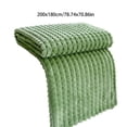thumbnail image 3 of Light Blue 79X71 Inch Flannel Blanket, Soft & Warm, Solid Color, For Sofa & Bed, All-Season Use, Machine Washable, 3 of 6