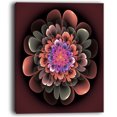 thumbnail image 2 of Perfect Fractal Flower in Dark Brown - Floral Canvas Art Print, 2 of 3