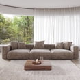 thumbnail image 3 of The Magic Home Canapé de Coin Convertible Modulable 3 Places en Velours Côtelé Brun,, 3 of 10