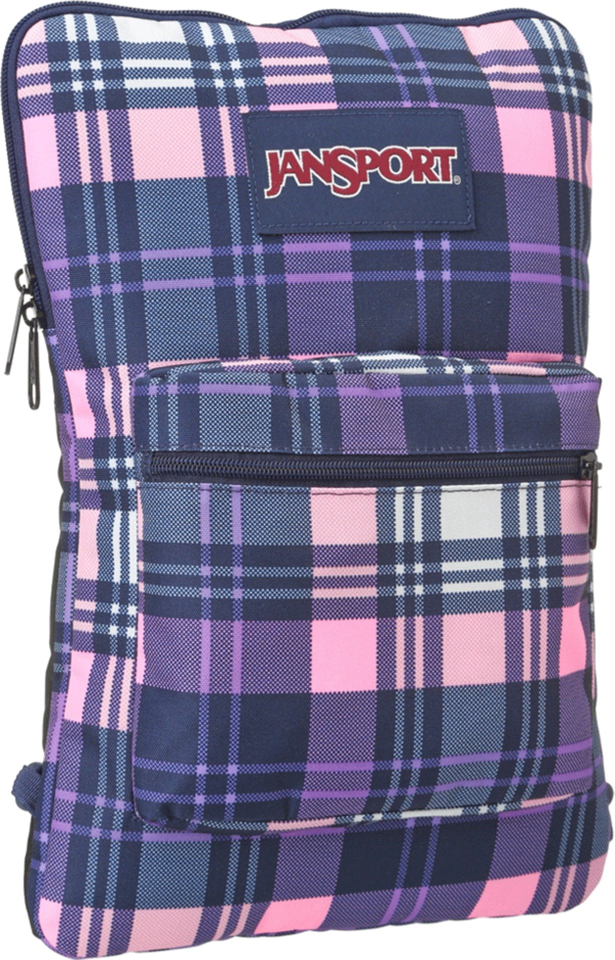 JanSport Womens Superbreak? Sleeve Pink Pansy Preston Plaid Backpack