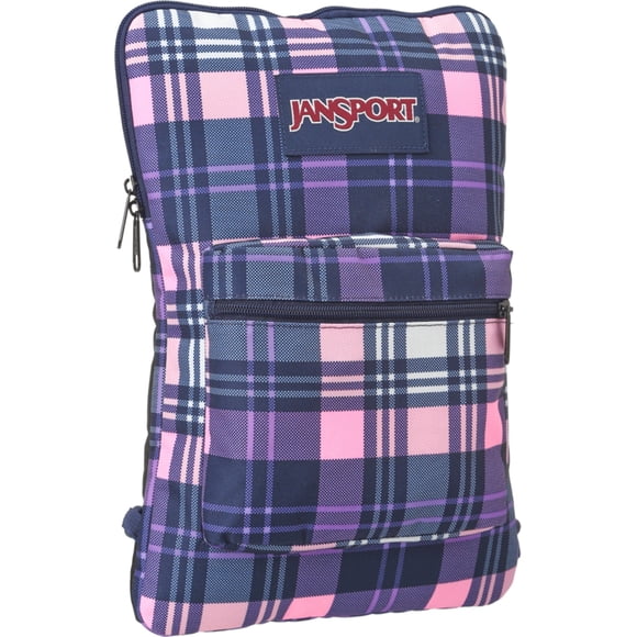 JanSport Womens Superbreak? Sleeve Pink Pansy Preston Plaid Backpack
