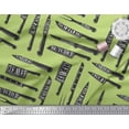 thumbnail image 3 of Soimoi Green polyester Crepe Fabric Text & Knife Kitchen Printed Fabric 1 Yard 42 Inch Wide, 3 of 3