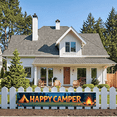 thumbnail image 2 of Forest Design Happy Camper Tent Banner Campfire Nature Scene for Outdoor Adventure Camping Event, 2 of 5