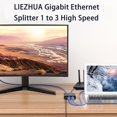 thumbnail image 3 of LIEZHUA Upgrade Ethernet Splitter 1 to 3 High Speed 1000Mbps LAN Splitter with USB Power Cable RJ45 Splitter for Cat5/5e/6/7/8 Cable Gigabit Internet Splitter [3 Devices Simultaneously Networking], 3 of 5