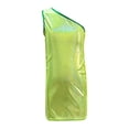thumbnail image 4 of HXWCHs Robe Princesse à Paillettes Filles Robe Scintillante à Imprimé à Paillettes Ourlet Asymétrique Col Rond Sans Manches Tenue de Fête Élégante Décontractée Vert 11-12ans, 4 of 4