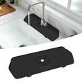 thumbnail image 1 of Splash Guard for Kitchen Sink, Silicone Faucet Guard Mat Drain Drying Pad, Sink Faucet Splash Catcher, Splash Guard Mat for Kitchen, Bathroom, Bar, Farmhouse, RV (Black), 1 of 8
