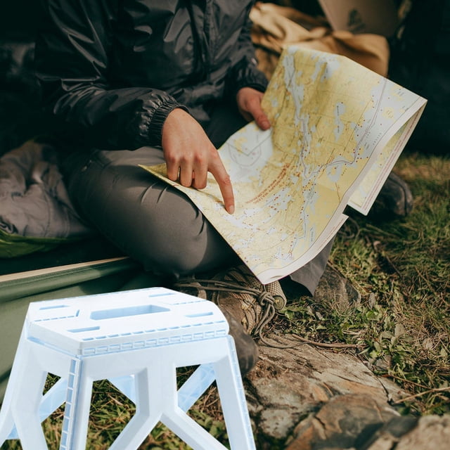 Portable Mazar Square Folding Stool for Outdoor Camping Hiking Fishing Backpacking and Kitchen Step Support