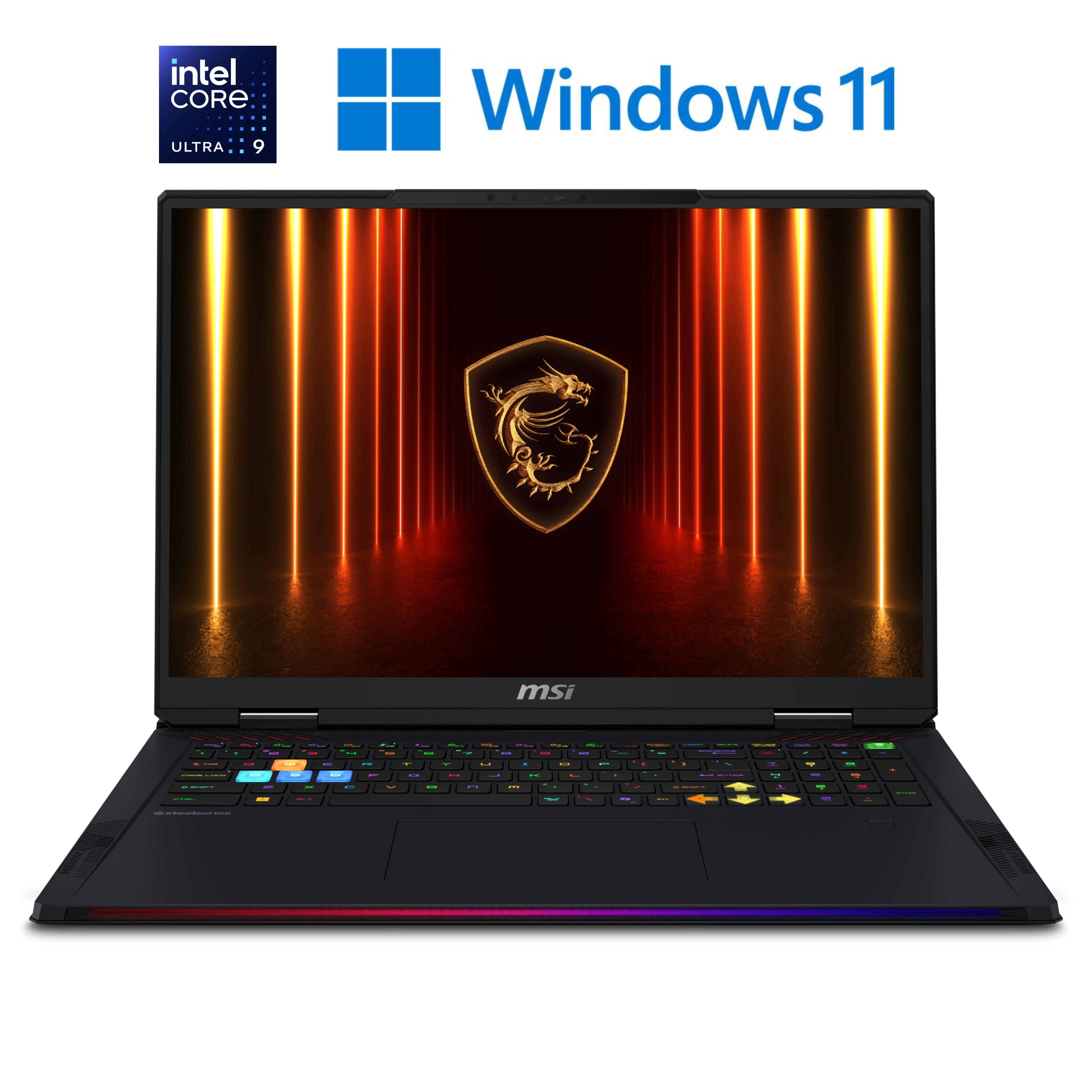 MSI Raider 18 HX AI A2XWJG-438CA 18" UHD+ mini LED 120Hz Gaming Laptop Intel® Core™ Ultra 9-285HX RTX 5090 64GBDDR5 2TB Gen5x4 + 2TB Gen4x4 NVMe SSD Win 11PRO