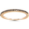 thumbnail image 1 of Bague Empilable en Diamant Noir Traité 1/10 Ct en Or Rose 14 K, 1 of 2