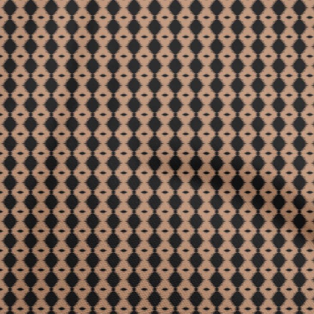oneOone Rayon Black Fabric Asian Ikat Craft Projects Decor Fabric Printed By The Yard 56 Inch Wide