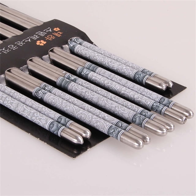 Stainless Steel Chopsticks Reusable Multicolor 304 Metal Chopsticks Dishwasher Safe - 1 Pairs