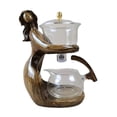 thumbnail image 2 of GROWTH TANK Kung Fu Tea Pot Kung Fu Tea Set Tea Kettle with Infuser Teapot Kungfu Glass Tea Set for Office Table Decor Tea House Brown, 2 of 9