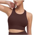 thumbnail image 4 of Sleep Bra Women Seamless Bra Feature V-Neck Padded Bra Style W-1804 Coffee S, 4 of 5
