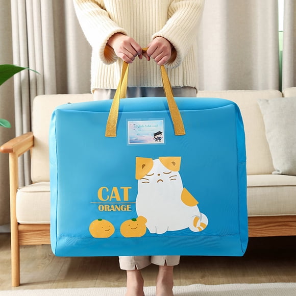 Chmadoxn Organisateurs et Rangement de Garde-Robe, Grand Sac de Rangement, Sac Mobile, Organisateur de Vêtements pour Couvertures, Couettes, Garde-Robes de Chambre, Dortoir, Fournitures Mobiles, Fourre-Tout de Rangement, Rangement de Voyage 600D