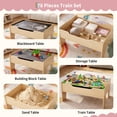 thumbnail image 3 of Kids Train Table with 3 Storage Containers, Tracks, Train, Railway, City, Train Game and Table, Gift for Toddlers and Girls from 3 Years, 78/84 Pieces, 3 of 7