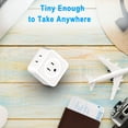 thumbnail image 4 of 1pc/2pcs Multi Plug Outlet Splitter, Multiple Outlet Extender Adapter With 5 Outlets, Side Outlet Splitter Box For Cruise, Travel, Office, Dorm Essentials, 4 of 5
