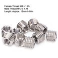 thumbnail image 3 of Peahefy Stainless Steel Insert Nut,10Pcs Reducer Nut Thread Conversion Stainless Steel Repair Sleeve Bushing Screw Fastening,Slotted Repair Nut, 3 of 8