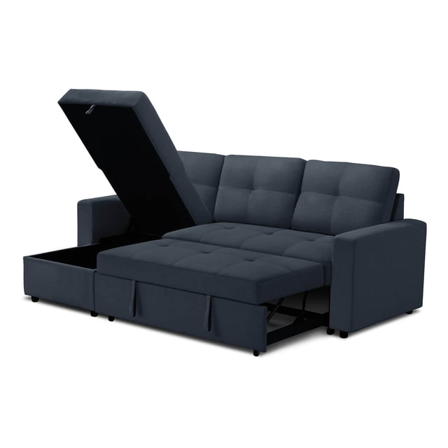 Urban Cali Venice Sleeper Sectional Sofa Bed with Reversible Storage Chaise