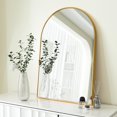 thumbnail image 4 of KOSSMAI Arch Wall Mirror with Metal Frame 24"X36" For Bathroom, Dining Room, Living Room, Entry Gold, 4 of 5