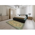 thumbnail image 4 of Ahgly Company Tapis d'Intérieur Ronds Abstraits Vert Olive Foncé, Tapis de Zone Abstraits, 3 Pieds Rond, 4 of 6