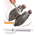 thumbnail image 3 of relayinert Stainless Steel Portable Fish Scale Remover Scales Removal Scraper Fast Scraping Cleaning Tool Peelers Kitchen Gadget Type 4, 3 of 5