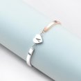 thumbnail image 4 of ORUYROP Rose Gold Heart Initial Letter Bracelets Engraved Alphabet 26 Letters Charms Cuff Bracelet Stainless Steel Expandable Personalized Name Jewelry, 4 of 6