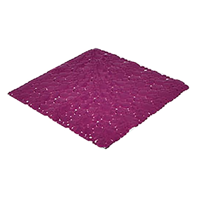 Tapis de Douche Carré Antidérapant Bubbles Uni Violet 20′′ L X 20′′ L
