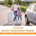 thumbnail image 4 of WINGOMART Ensemble de Bagages 3 Pcs Léger Durable PC+ABS Rigide, Roues Doubles Pivotantes, Cadenas TSA - 20 Po/24 Po/28 Po, 4 of 6