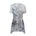 thumbnail image 5 of Hauts d'Été pour Femmes 2023 Coupe Ample Col Rond Manches Courtes T-Shirts T-Shirts Graphiques Étoiles et Rayures Blouses Décontractées et Confortables, 5 of 5