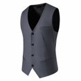 thumbnail image 1 of BOBOGOJP Blazer for Men Two Button Blazer Working Buttonholes Suit Jacket (Gray,M), 1 of 3
