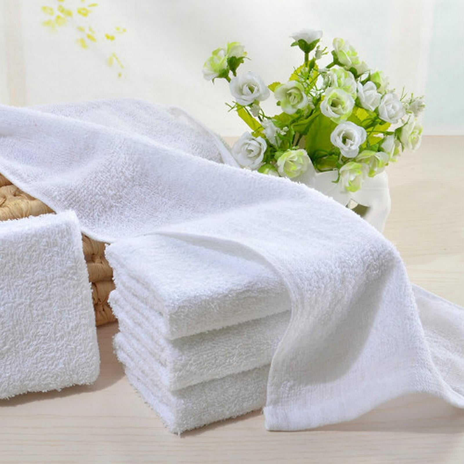 WRXMIJNHGSA Towel Under $10 Hand Towels Set Of 10 White Soft Comfortable Cotton Premium Hand Towels Washcloths Hair Drying Towels Towels For Bathroom Gym Hotel And Spa
