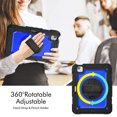 thumbnail image 3 of XYX For iPad Air 5th/4th Generation 10.9 inch 2022/2020 Case, 360 Rotating Shockproof Cover with Stand, Screen Protector, Shoulder Strap, Dark Blue PC, 3 of 7